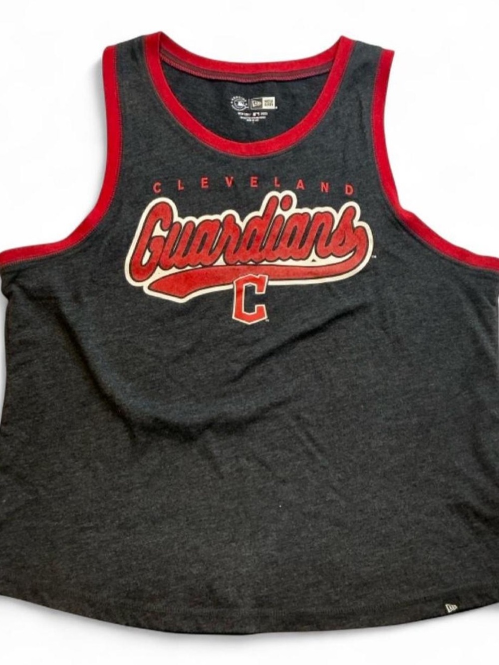 Cleveland Guardians Sleeveless Tank Top - Charcoal/Red